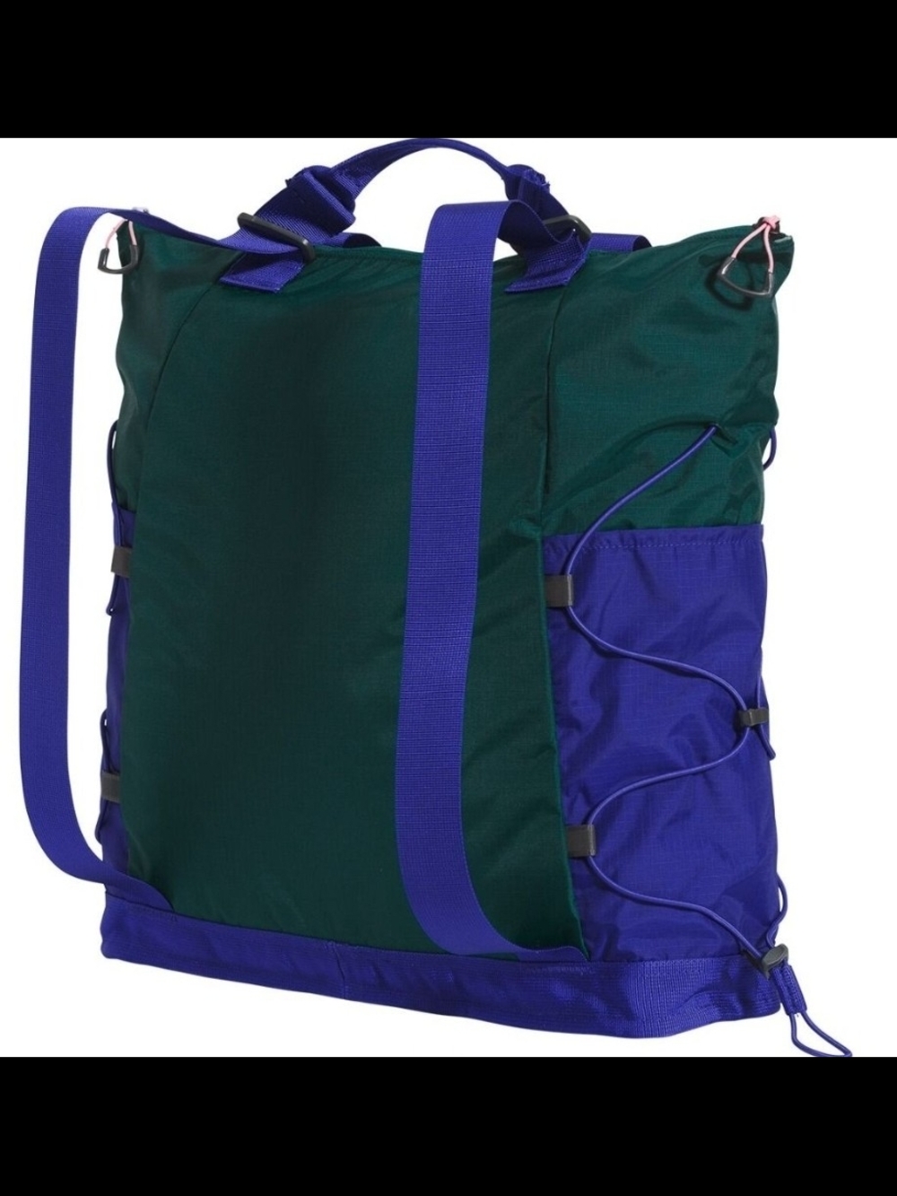 The North Face Borealis Lightweight Tote In Ponderosa Green/Lapis Blue. NWT - Picture 2 of 8